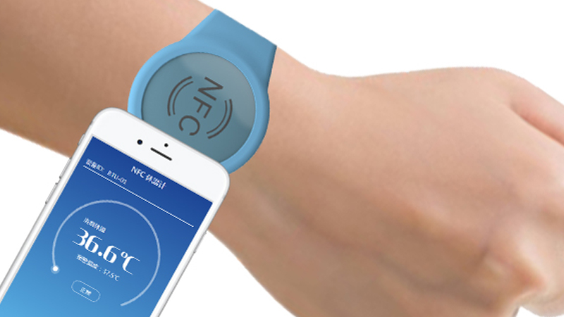 Rfid Wristband Waterproof NFC Smart Watch Bracelet APP Wifi Control Thermometer