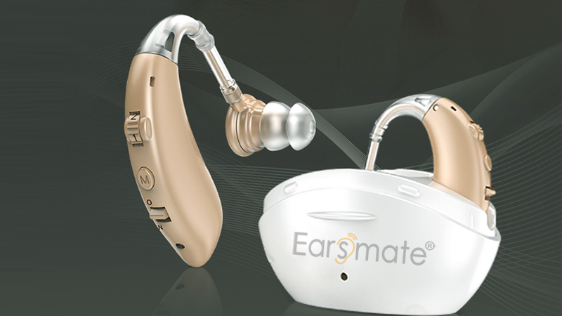 Best Dual Rechargeable BTE Hearing Aid Price Earsmate G25CX