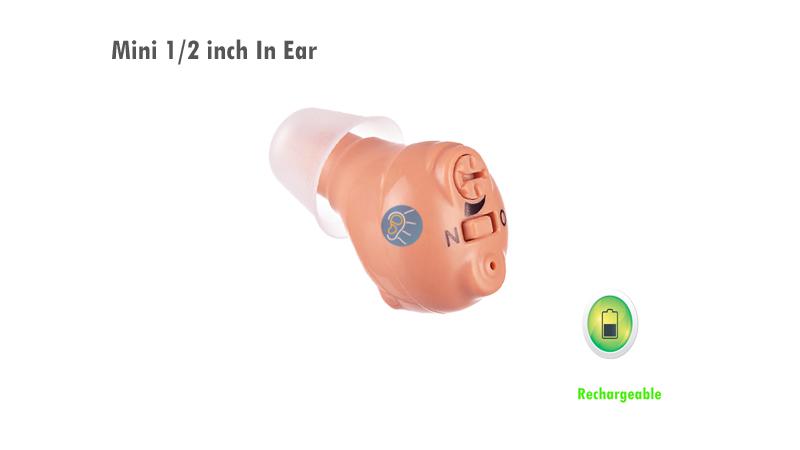 Only 1/2 Inch Rechargeable Mini Hearing Aids