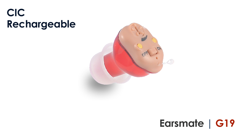 Best Invisible In The Canal Hearing Aids CIC Rechargeable Earsmate G19