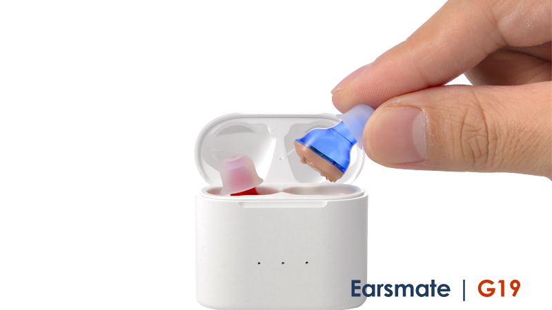 Mini Rechargeable Hearing Aid For Both Ears Adjustable Volume