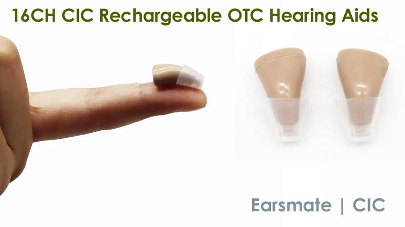 Advanced 16 Channel Digital CIC Invisible In the Ear Canal Rechargeable Hearing Aids