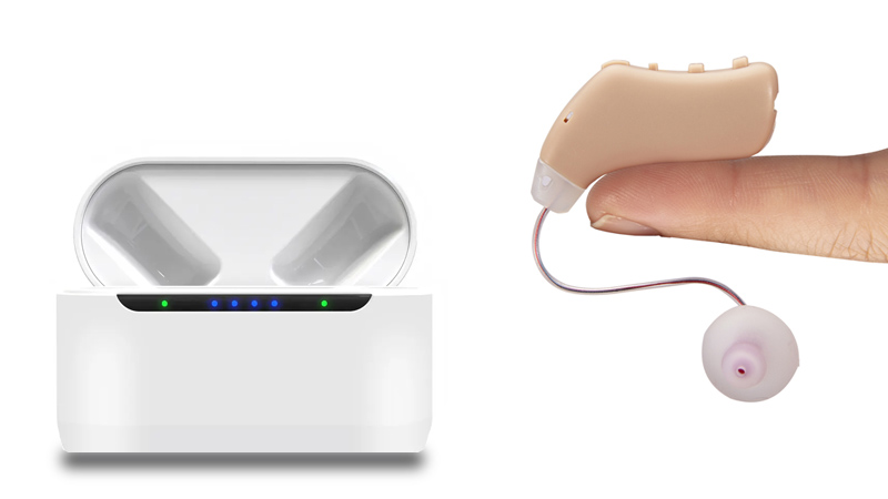thumbnail image 2 of Pyle Digital Hearing Assistance Aid Amplifier – Rechargeable Mini In-Ear (PHLHA56) Brown, Right Ear 2 of 5