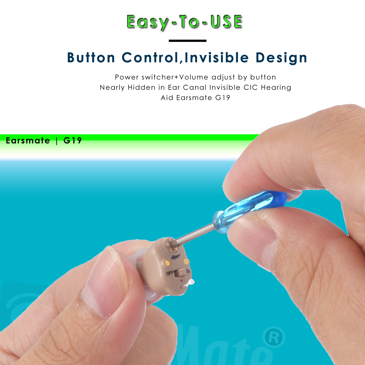 hearing aid invisible in ear rechargeable