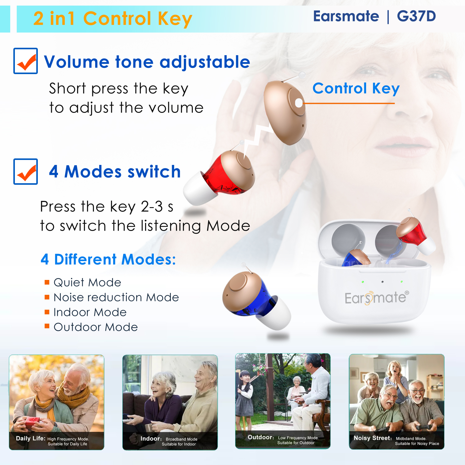 rechargeable inner ear hearing aid