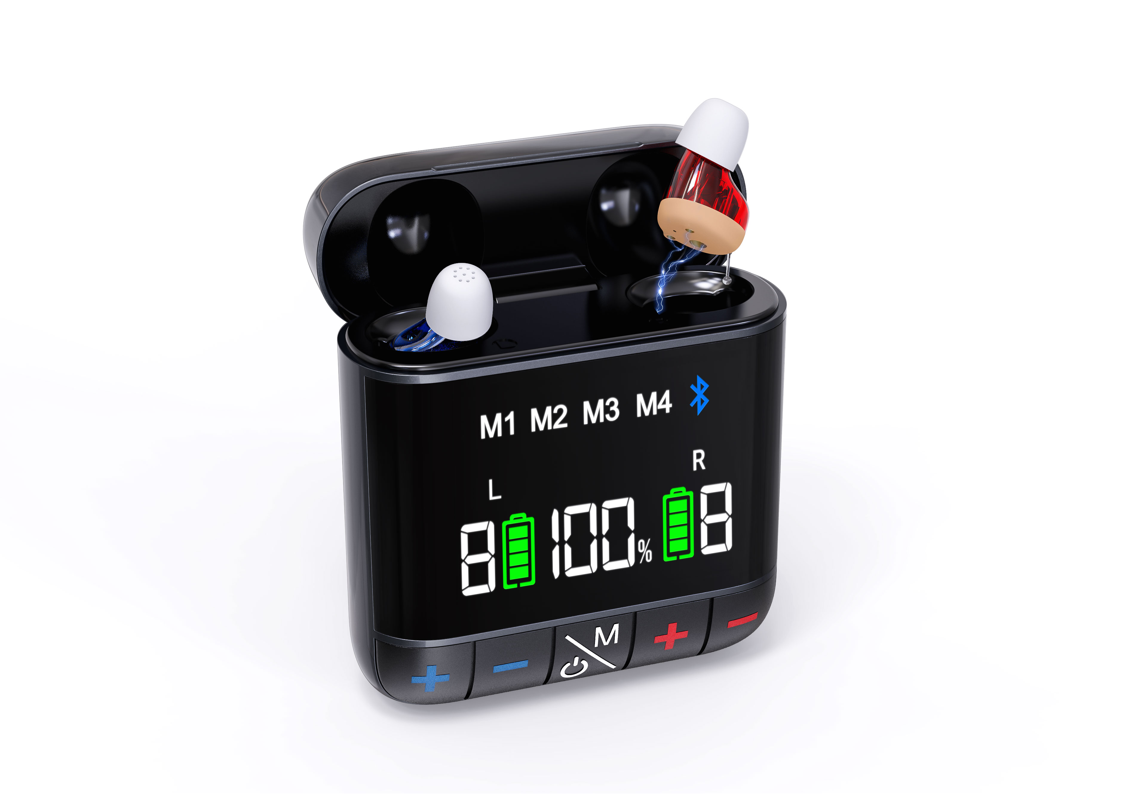 New OTC Hearing Aids For Seniors Case Control by Bluetooth Earsmate G35
